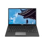 Fujitsu UH-X twelfth Gen Intel Evo Core i5 13.3 inch(33cm) FHD 400Nits Skinny & Gentle Laptop computer (16GB/512GB SSD)/Windows11/Workplace/Iris Xe Graphics/Backlit/Fingerprint Reader/Black/878gm - 4ZR1J37875 w/Sleeve
