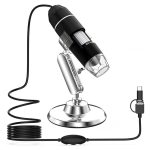 1Goal 3 in 1 USB Microscope HD 1920x1080P Digital Microscope 50X to 1000X Magnification Mini Microscope Digital camera Magnifier with 8 LED and Steel Stand, Appropriate with Mac Window 7 8 10 Android Linux.