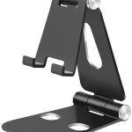 OAHU Cell Cellphone Stand, Cradle, Holder, Stand for Workplace Desk, Suitable with iPhone 11 Professional Xs Xs Max Xr X 8 7 6 6s Plus, All Android Smartphones Charging - Black